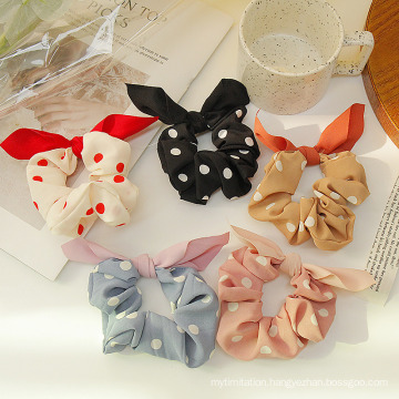 Fashion Colorful Bowknot Hair Tie Fabric Girls Elastic Hair Band